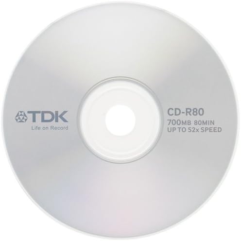 1 x Single Original-TDK CD-R80 RECORDABLE BLANK MEDIA. CD-R80CBA 