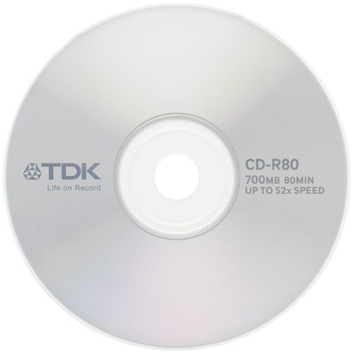 1 x Single Original-TDK CD-R80 RECORDABLE BLANK MEDIA. CD-R80CBA  
