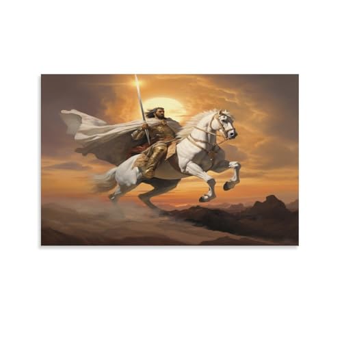 MKVCTERQW Caballero árabe Cuadros En Lienzo Decoracion De Pared Modernos Mural Para Salon,Dormitorio,Baño,Comedor 16x24inch(40x60cm)