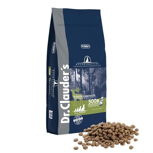 DR.CLAUDER'S - Hyposensitive | Trockenfutter mit Singleprotein für Sensible, ausgewachsene Hunde. Getreide- und glutenfreies Alleinfuttermittel im Beutel | 11,5kg Hirsch&Kartoffel