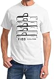 1953-1977 Ford F100 F-100 Pickup Truck Evolution Classic Design Tshirt XXX-Large White