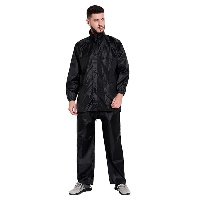 kishori fabs Men's Polyester Waterproof Standard Length Raincoat Double Coating (Set of 1)-picture-12