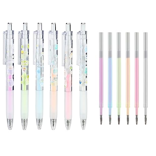 Bewudy Barra de pegamento de secado rápido, aplicación de pegamento como escritura, lápiz de pegamento para manualidades, álbumes de recortes, accesorios escolares para niños (6 piezas y 6 núcleos)