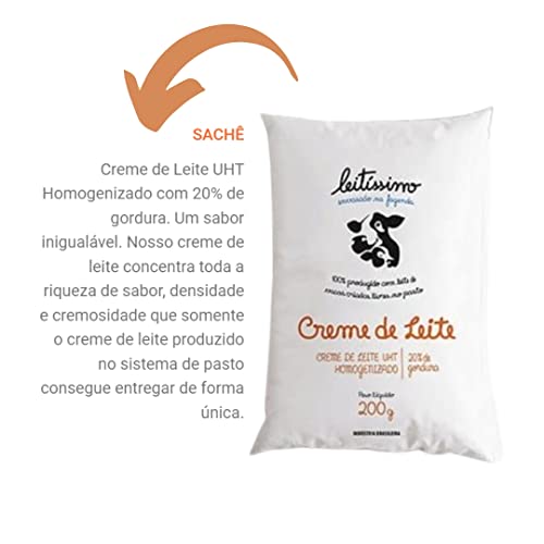 Creme De Leite Uht Leitíssimo 200g 20% De Gordura Kit 10 Un