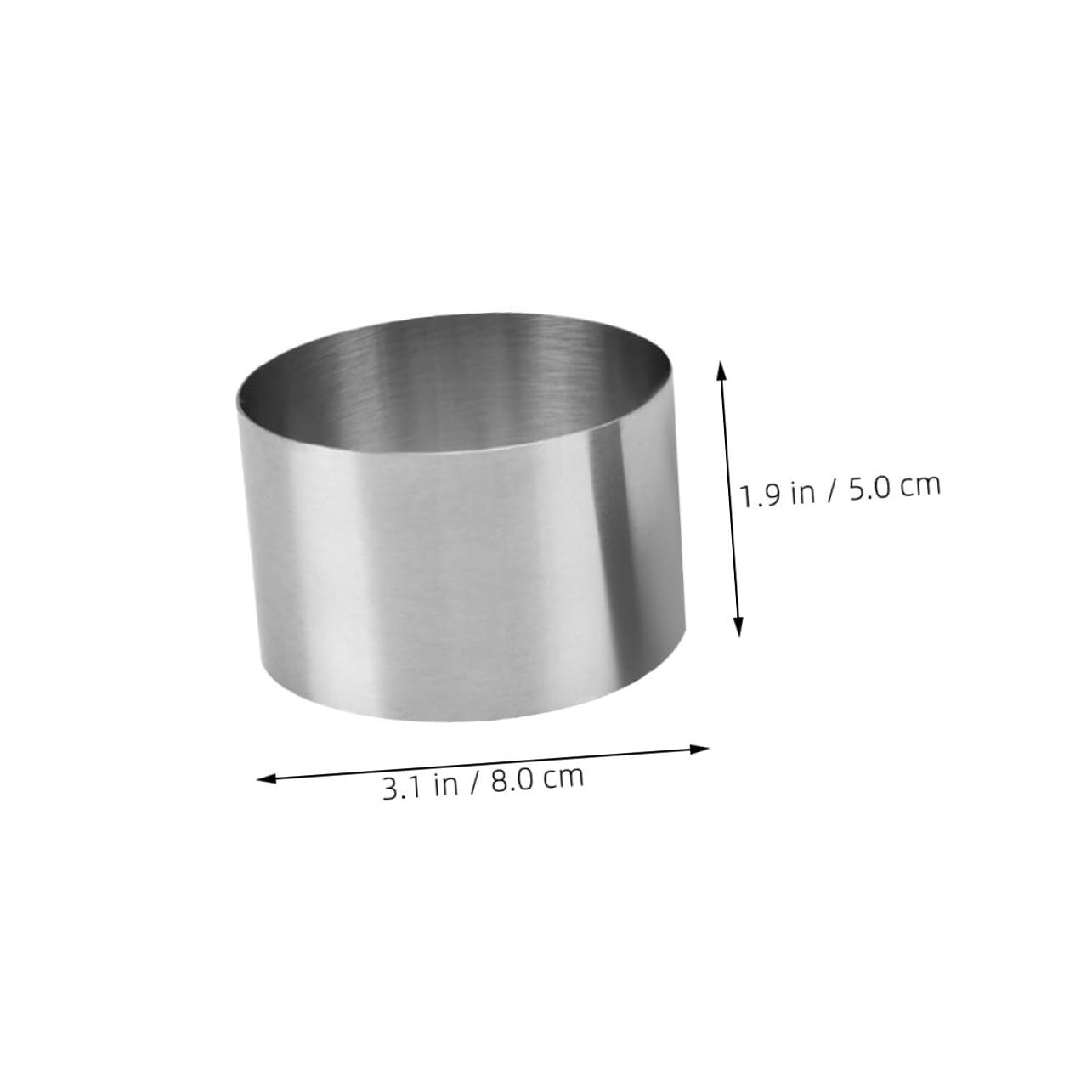 8 Piezas Moldes Redondos de Acero Inoxidable para Tartas Anillos para Pasteles Postres y Mousse Resistentes Altas Temperaturas Fácil Limpieza y Desmoldeo Uso Doméstico y
