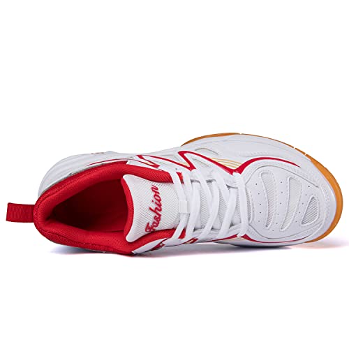 Eadnly Men's Pickleball Shoes Badminton Shoes Mens Tennis Shoes Indoor Court Shoes Racketball Squash Volleyball Shoes(Red 11) #TOP1