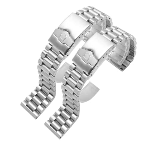 Bracelet montre maillons solides en acier avec fermoir sécurisé