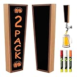 Hgkeke Wooden Beer tap Handles keg Handle Chalkboard Beer tap Handles for kegerator, keg tap Handles & Markers - Nice Gift for homebrewers, Bars, Restaurants & Weddings - Pack of 2
