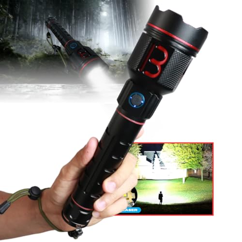 Lanterna Tática Militar Sabre de Luz - A Mais Potente do Mercado! Alcance de 2km, 20 Horas de Autono