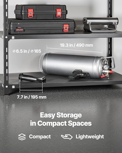 Image of VEVOR Portable Tire Bead Seater, 2.6 Gal /10 L Air Bead Blaster, Handheld Tire Inflator Tool, 87-116 PSI Operating Pressure, Trigger Seating Inflator for Car, Compact SUV, Light Truck, E-Bike, RV, ATV