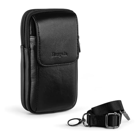 Hengwin Genuine Leather Crossbody Phone Bag Cover