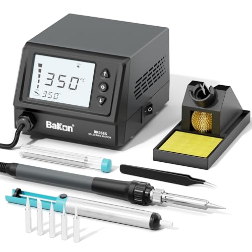 BAKON 968S Lötkolben-Set digitale Lötstation mit Schlafmodus schnelle Aufheizung C/F-Umrechnung ESD-sicher