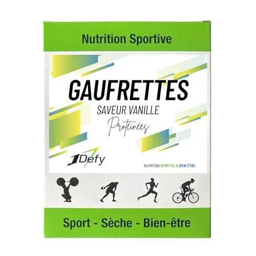 Gaufrette protéinée 1Defy vanille en boite de 7 barres pour collation