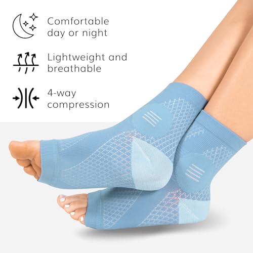 BraceAbility Neuropathy Socks for Women and Men Toeless