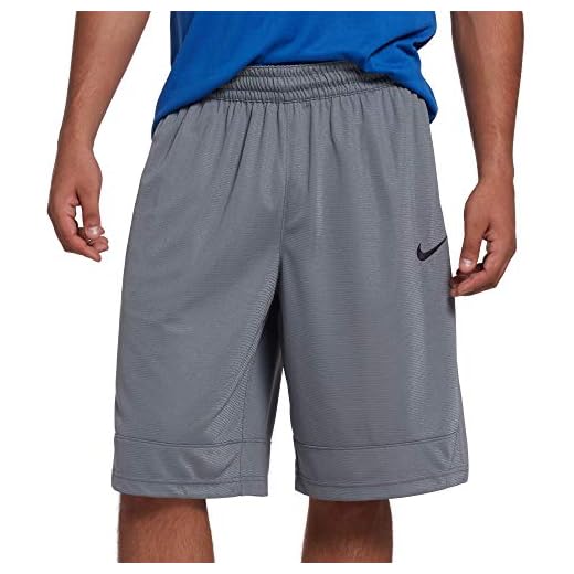 Nike Dri-FIT Icon, Men's Basketball Shorts, Athletic Shorts with Side Pockets, Cool Grey/Cool Grey/Black, XL