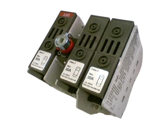 OS30FAJ12 120/600-VAC, FUSIBLE Disconnect Switch, Disconnect Primary Type/Switch Type, 50/60-HZ, J Fuse Type, 3-Pole, UL98 Rating, Terminal Type - LUGS, OS30-200 / Powerline Series,