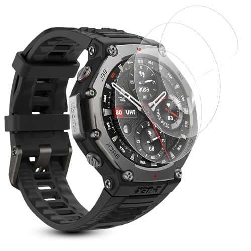 �y3���Z�b�g�zFor Amazfit T-Rex 3 �t�B���� for amazfit t rex 3 �ی�t�B���� TPU���E���𕂂��Ȃ��E�����ߗ��E�����^�E�w��h�~�E��ʑN�₩�����ׁE�\��t���ȒP for amazfit t-rex3 �Ή�