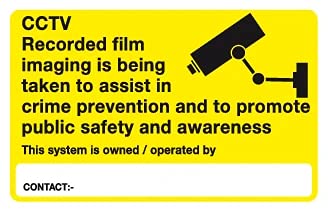 Safety Sign Sticker | CCTV Recorded Film Imaging - Crime Prevention ...