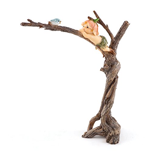 Top Collection Miniature Fairy Garden and Terrarium Garden Sprite with Bird Statue