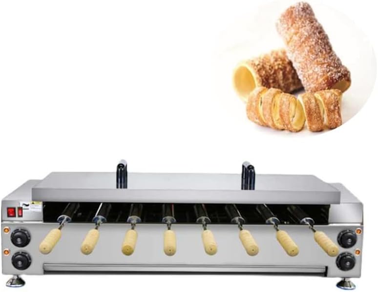 Ice Cream Cone Chimney Cake Kurtos Kalacs Grill Roll Oven Maker Machine Chimney Cake Oven chimney bread machine toaster ovens with 8 rollers (110V/60HZ)