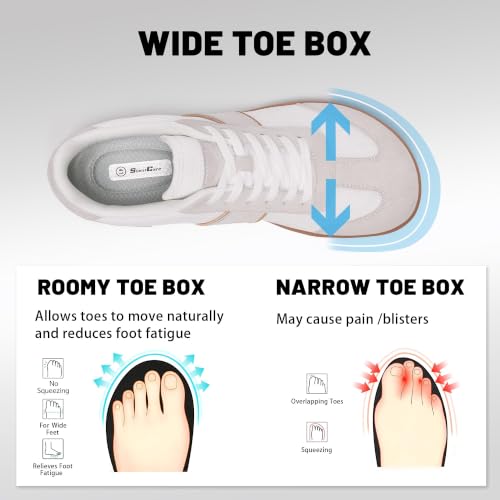 SILENTCARE Men's Wide Barefoot Shoes Sneakers Minimalist Zero-Drop Sole Wide Toe Box, Optimal Traction for Gym Walking Travel White 12 by SILENTCARE - Used condition - Image 4