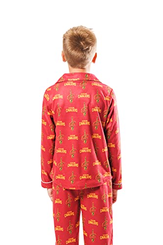 Image of Ultra Game Youth NBA Official 2-Piece Super Soft Button Down Pajamas Set