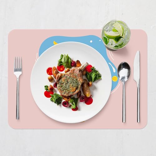 Napperons rose souples et faciles à nettoyer pour protéger la table des enfants