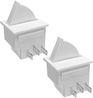 2 Pcs Refrigerator Door Light Switches, Upgraded 3 Pin Fridge Light Switch for GE, Whirlpool, Maytag, Admiral, Amana, Crosley, Jenn-Air, Kenmore, KitchenAid, Magic Chef