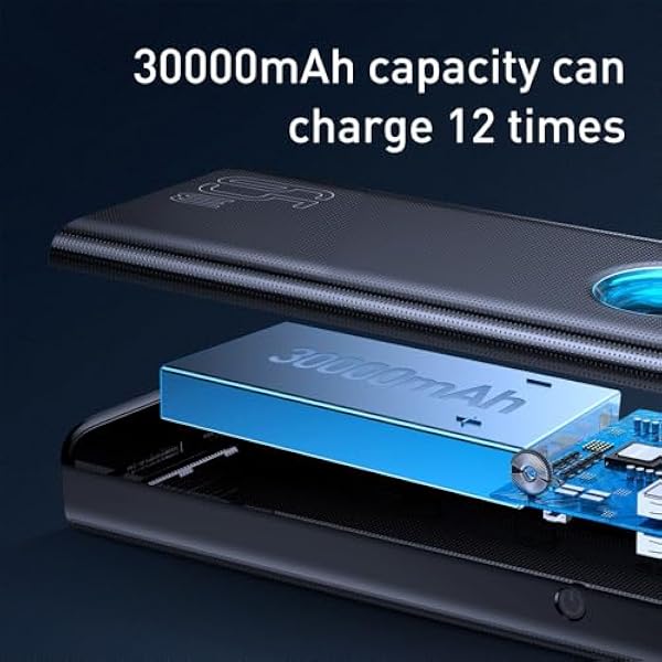 Baseus Powerbank Amblight 30000mAh 4xUSB USB-C 65W черный