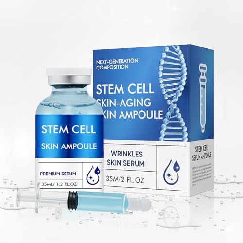 Stem Cell Serum for Face, Advanced Microneedling Serum, Anti-Aging Face Essence, Hydrating & Reduces Fine Lines & Wrinkles, Use with and Without MicroNeedling, 35 ML