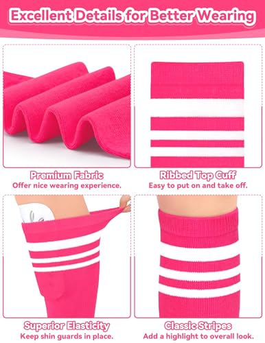 Image of Olreco Kids Soccer Socks Toddler Baseball Socks 3D Heel Youth Softball Sock for Girls Boys Football Accessories Cotton