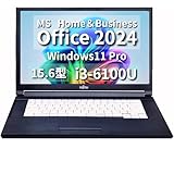 【整備済み品】【MS Office H&B 2024】Win11 Pro /15.6型 ノートPC LIFEBOOK A576 / Core i3-6100U/wajunのwifi/Bluetooth/DVD/16GB /128GB SSD