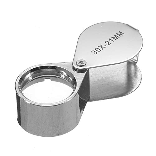 Kingmas FBA_FD089 Pocket Jewelry Loupe 30X 21Mm Jewelers Loop Eye Magnifying Glass Foldable Magnifier thumb #1