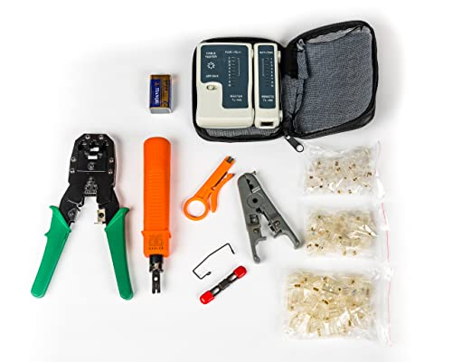 Ag Cables Agc-K315A Professional Networking Tool Kit With Cable Tester, Punch Down Tool, Cable Stripper #TOP23