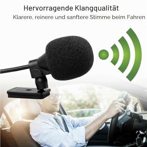 NewTH Mikrofon 2.5 mm Externes Mic für Pioneer Auto Radio Fahrzeug Haupteinheit Bluetooth Audio Stereo DVD GPS, Plug & Play (9.85 FT)
