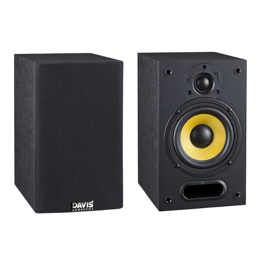 Davis Acoustics Mia 20 Noir - Paire d'enceintes étagère 2 Voies/2 Haut-parleurs