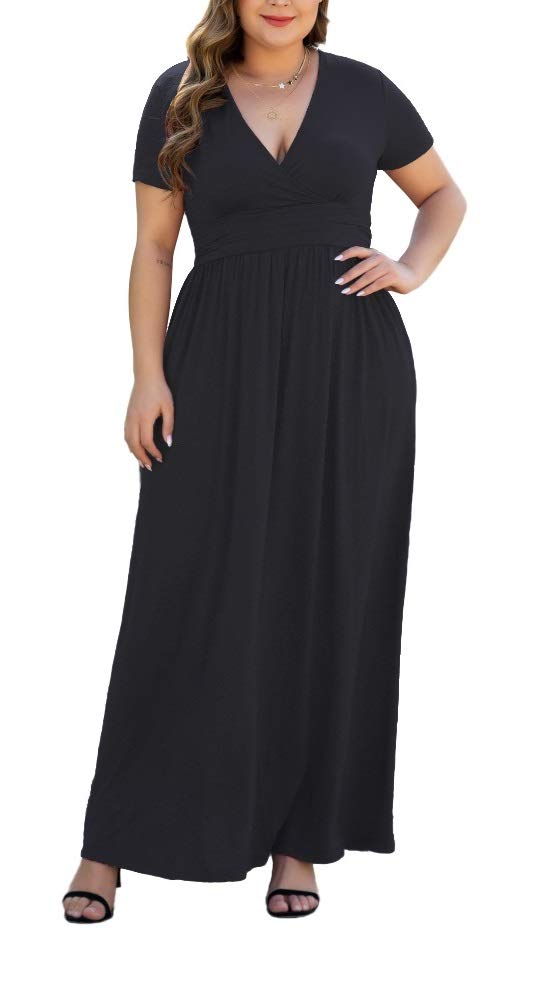 Kurzes/langärmeliges Damenkleid mit Schultern, mit Taschen, lässiges Swing-T-Shirt-Kleid