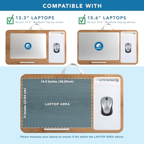 image for LAPGEAR Home Office Lap Desk with Device Ledge, Mouse Pad, and Phone H