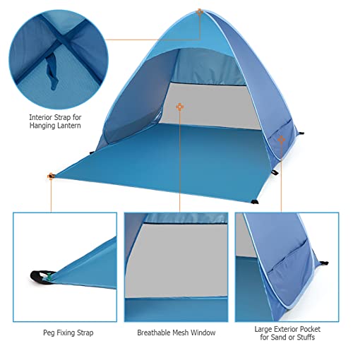 Carpa de playa automática para 2 personas con protección UV miniatura 4
