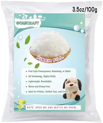 GOMICRAFT Fiberfill Stuffing for Crochet Animals, 3.5oz/100g for ...