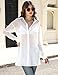 Gihuo Womens Sheer Blouse Mesh Button Down Shirts Long Sleeve Sexy See Through Tops(White-XL)
