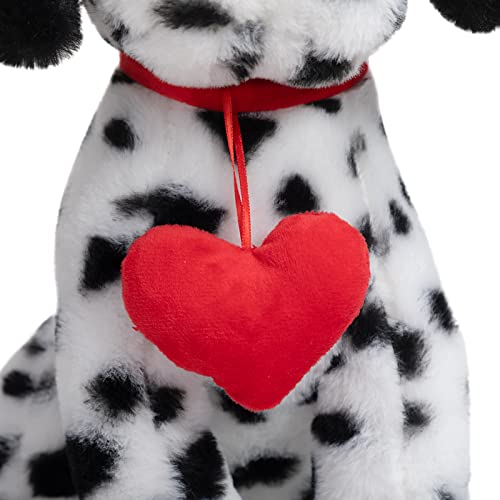 Wenmotdy Dalmatian Stuffed Animals Puppy Dog Plush With Red Heart Toy Pet Birthday Valentine’s Day Gift For Kids And Girlfriend, 14’’ #TOP5