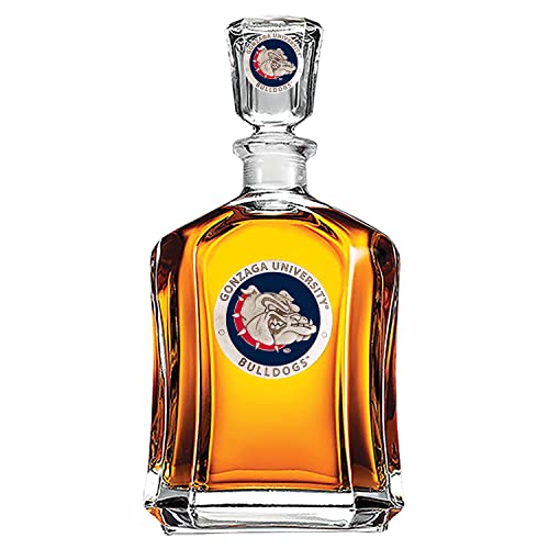 Heritage Pewter Gonzaga Capitol Decanter | 24 OZ Whiskey Decanter for Liquor with Airtight Stopper | Expertly Crafted Pewter Glass