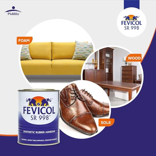 Image of Fevicol SR 998, 5 Litre | Best for Rubber, Fabric & Leather Furniture, Plywood, Lamination, Packaging, Crafts, DIY, Metal & Wood Bonding, Water & Heat Resistant, Fast Setting, Strong Durable Bond