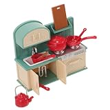 Matériau sûr : fabriqué à partir de matériaux sûrs et robustes, garantissant la santé et la sécurité des enfants lorsqu'ils jouent avec ces accessoires de maison de poupée, mini modèle de batterie de cuisine, ustensiles de cuisine pour petite maison