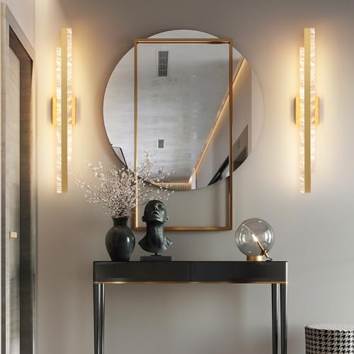 HAHZT Modern Bathroom Vanity Light: Brushed Gold 32 inch 28W Dimmable LED Bath Bar Light Fixtures Over Mirror - Wall Sconce Picture Lights for Paintings Cabinets Bedroom 3000k by HAHZT - Image 5