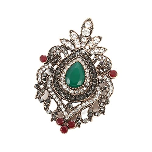 Broche mariage fleur cristal gris pour caftan et hijab chic