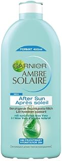 Garnier After Sun Lotion z aloesem, chłodzący balsam do ciała, Ambre Solaire po opalaniu, kojące mleko, 1 x 400 ml