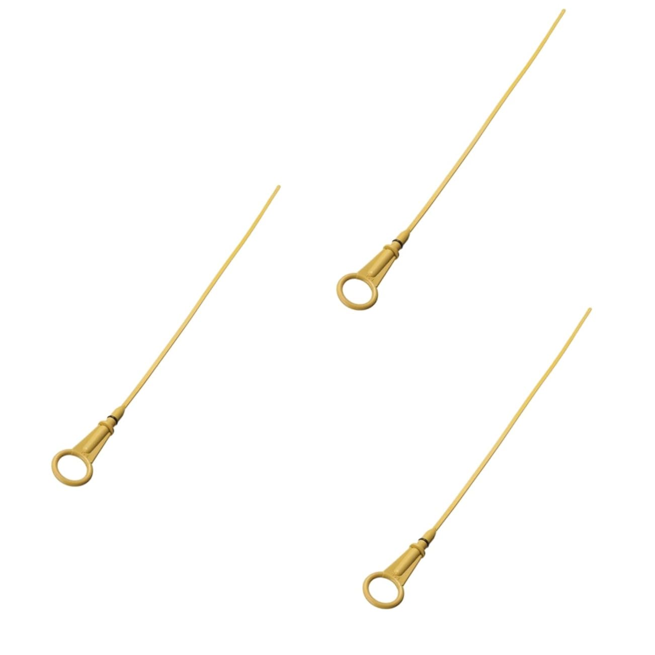 PACKOVE 3pcs Engine Oil Level Indicator Tool for Checking Engine Oil Compatible Transmission Easy Locate Bright Handle Aftermarket Replacement