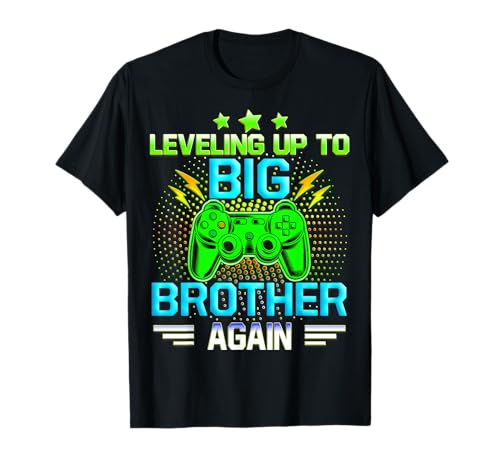 Cadeaux de jeu Funny Leveling Up to Big Brother Again T-Shirt